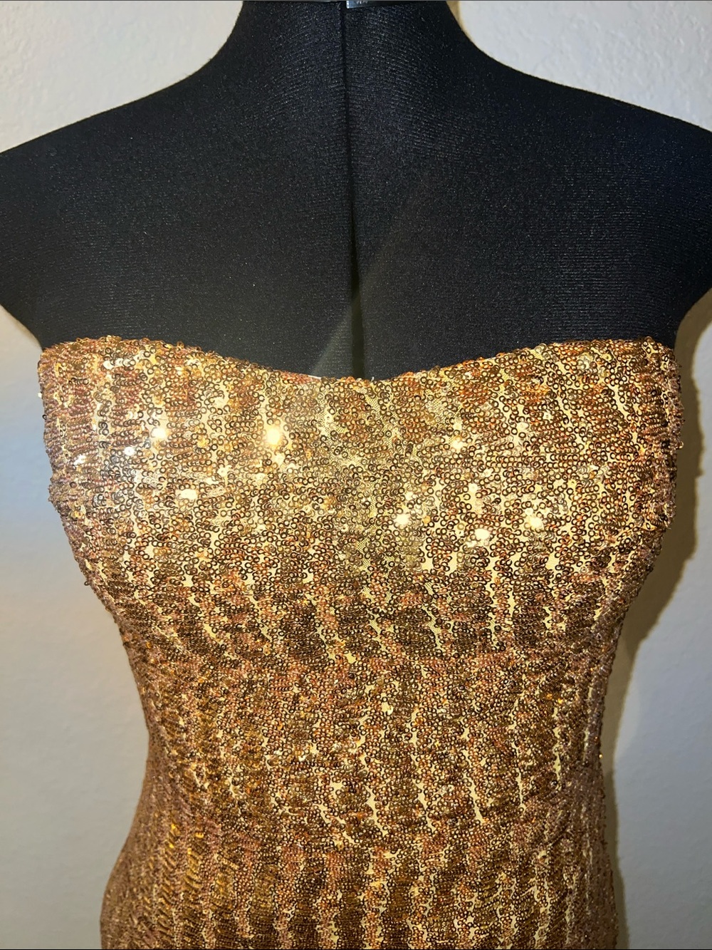 Ark & Co. All That Glam Gold Sequin Mini Dress NWT